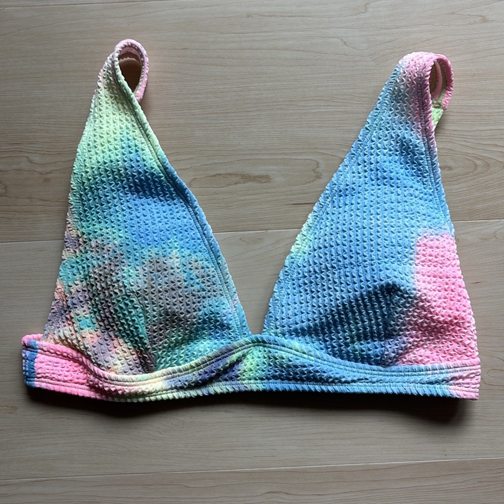 Cupshe Colorful Tie-Dye Plunge Top Bikini Set - Picture 7 of 11